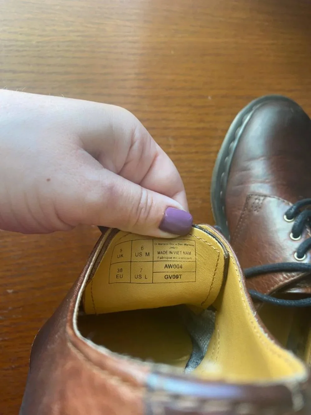 Dr. Martens 3-Eye Brown Leather Oxford Shoes Women’s 7 EU 38